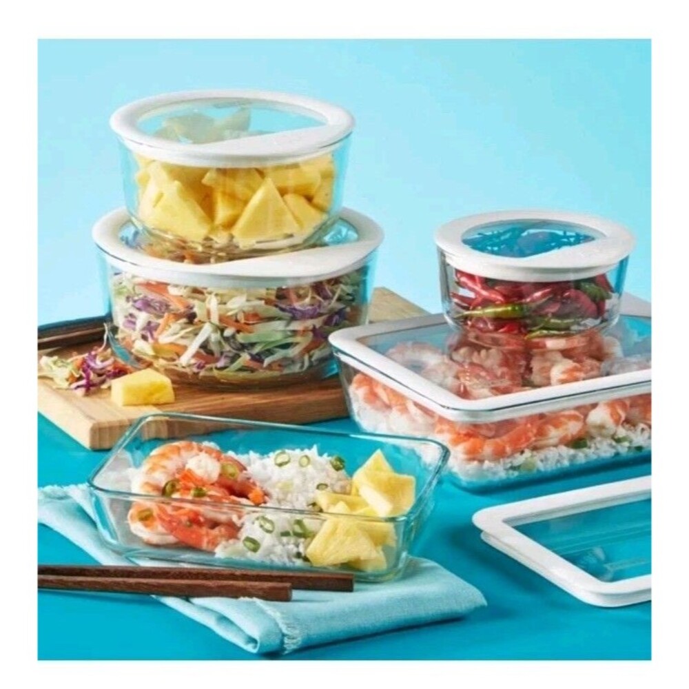 Pyrex 10-piece Ultimate Glass Food Storage Set, New